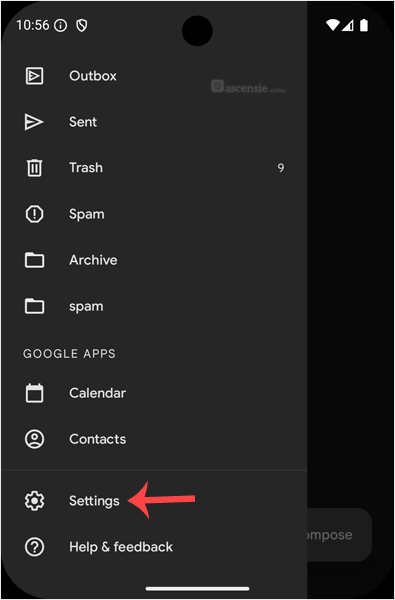 Android e-mailinstellingen wijzigen