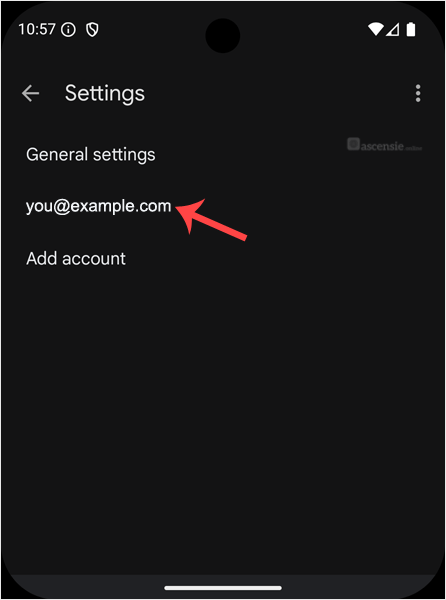 E-mailaccount selecteren in Android