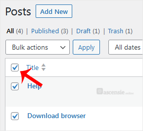 Meerdere berichten selecteren in WordPress